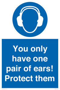 Mandatory: You only have one pair of ears! Protect them